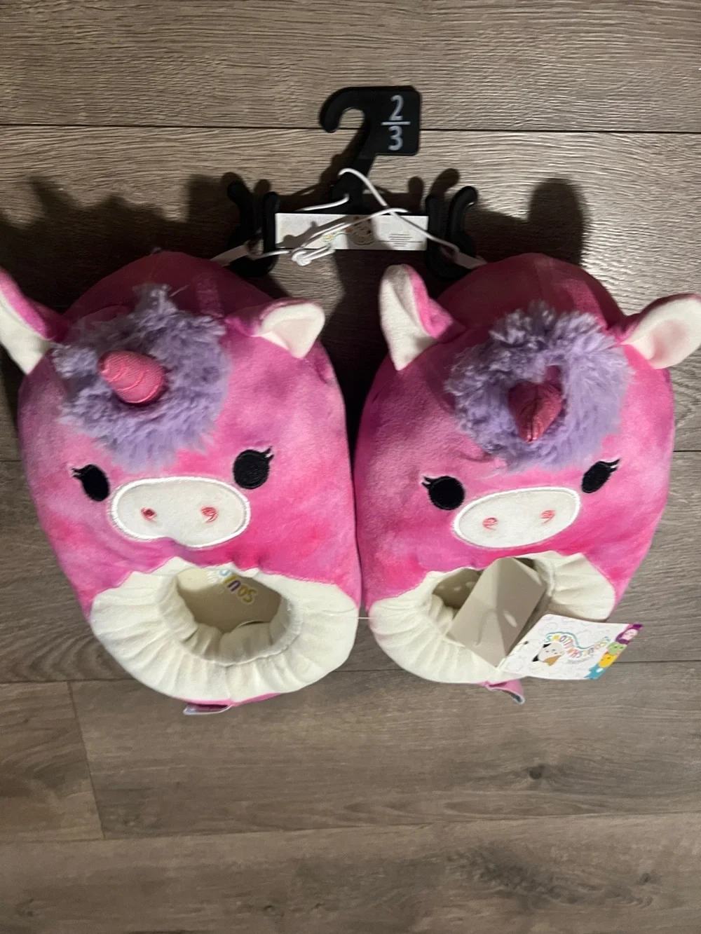 Squishmallow Unicorn Slippers Size 2/3 New